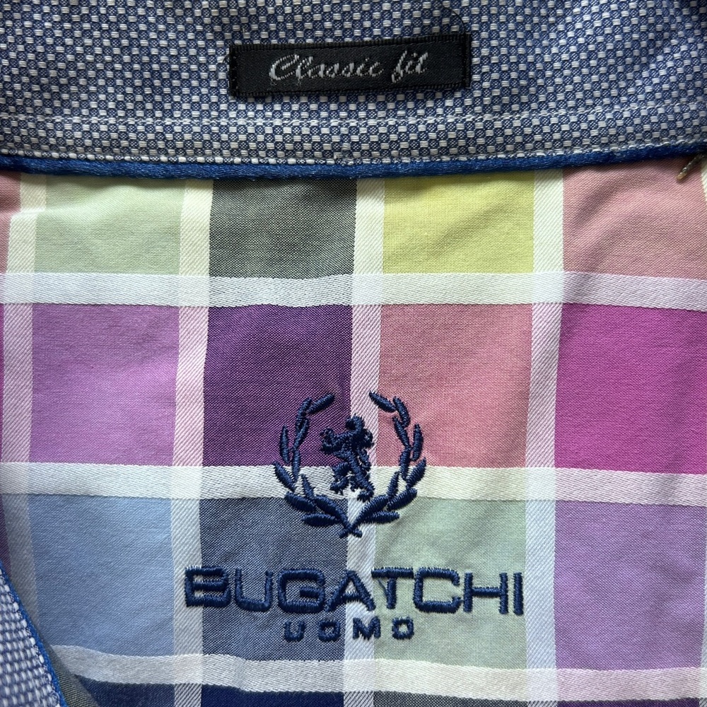 Bugatchi Colorful Checkered Men's Shirt - Picture 2 of 8